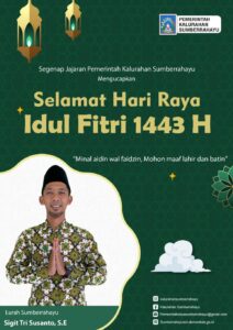 SEGENAP JAJARAN PEMERINTAH KALURAHAN SUMBERRAHAYU MENGUCAPKAN SELAMAT HARI RAYA IDUL FITRI 1443H