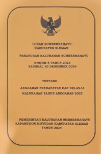 Peraturan Kalurahan Sumberrahayu No. 5 Tahun 2024 Tentang Anggaran Pendapatan dan Belanja Kalurahan Sumberrahayu Tahun Anggaran 2025