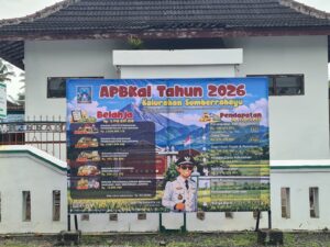 PEMASANGAN BANNER APBKal KALURAHAN SUMBERRAHAYU TA 2026